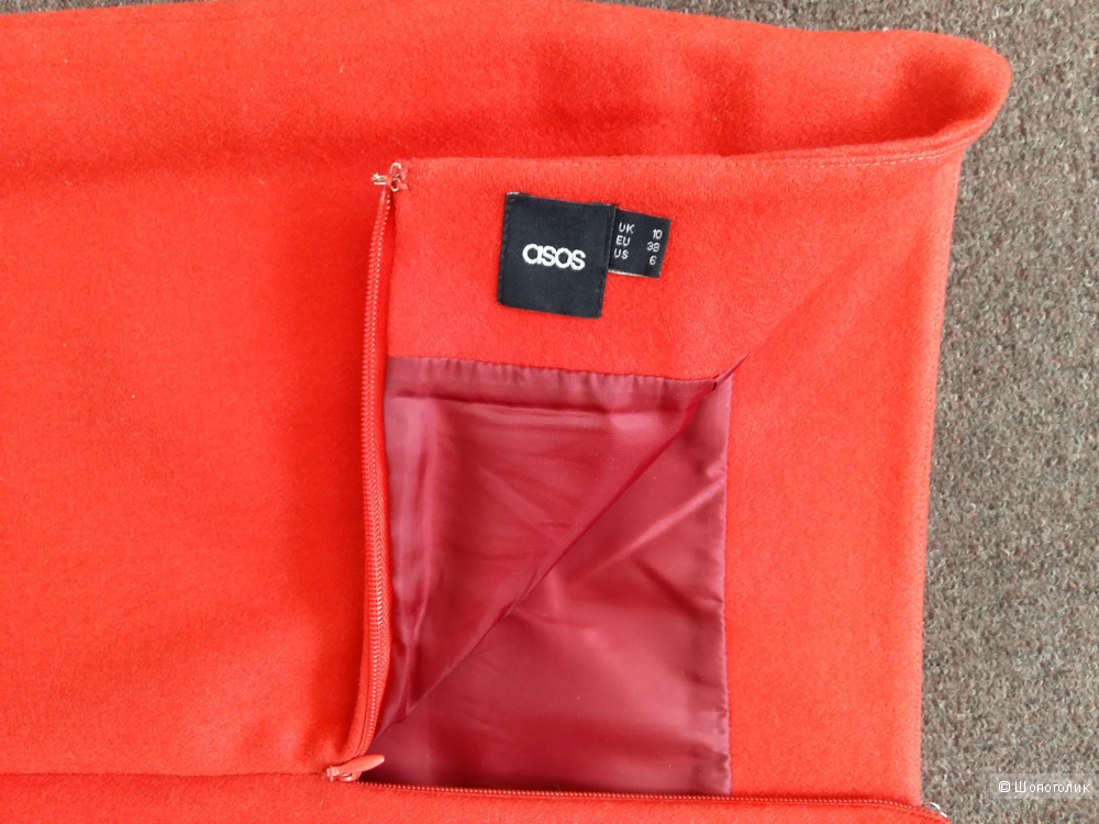 Красная юбка ASOS с шерстью размер 10UK