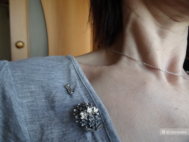 Сет из булавки и серёжек, бижутерия