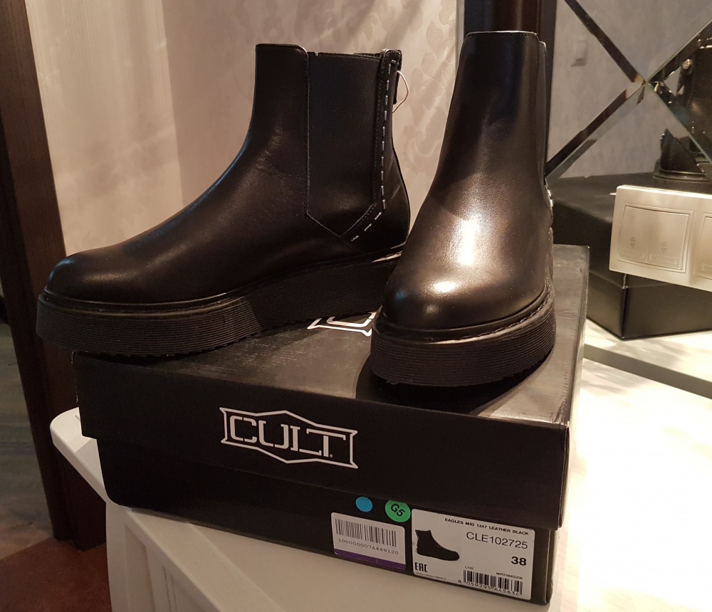 Осенние ботинки челси CULT,  черные 38 европейский размер