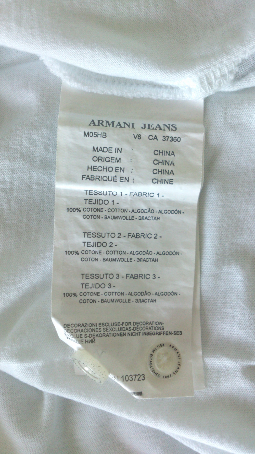 Рубашка поло Armani Jeans M