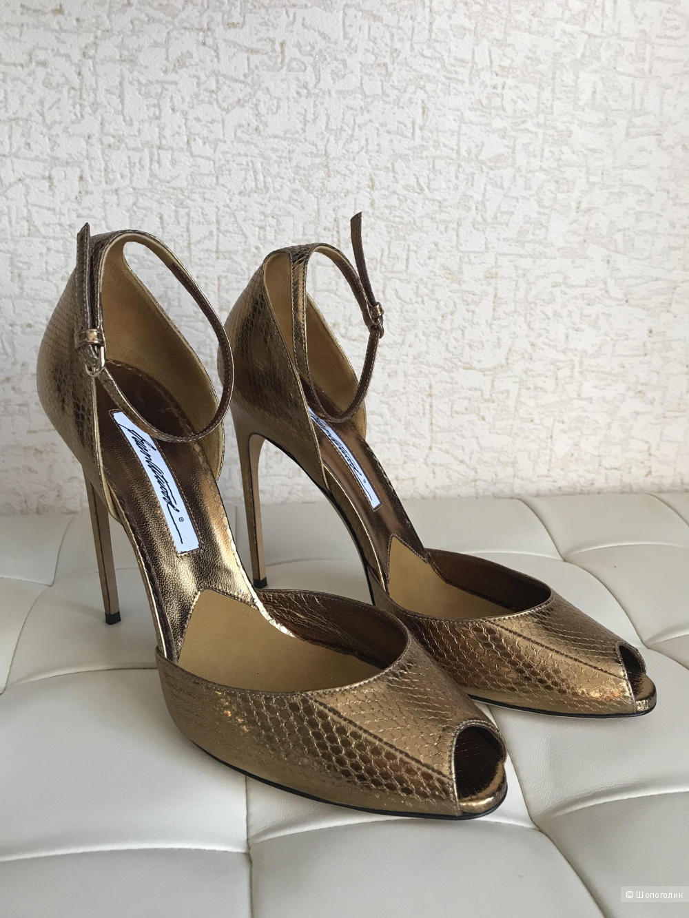 Босоножки Brian Atwood бронза 38,5-39