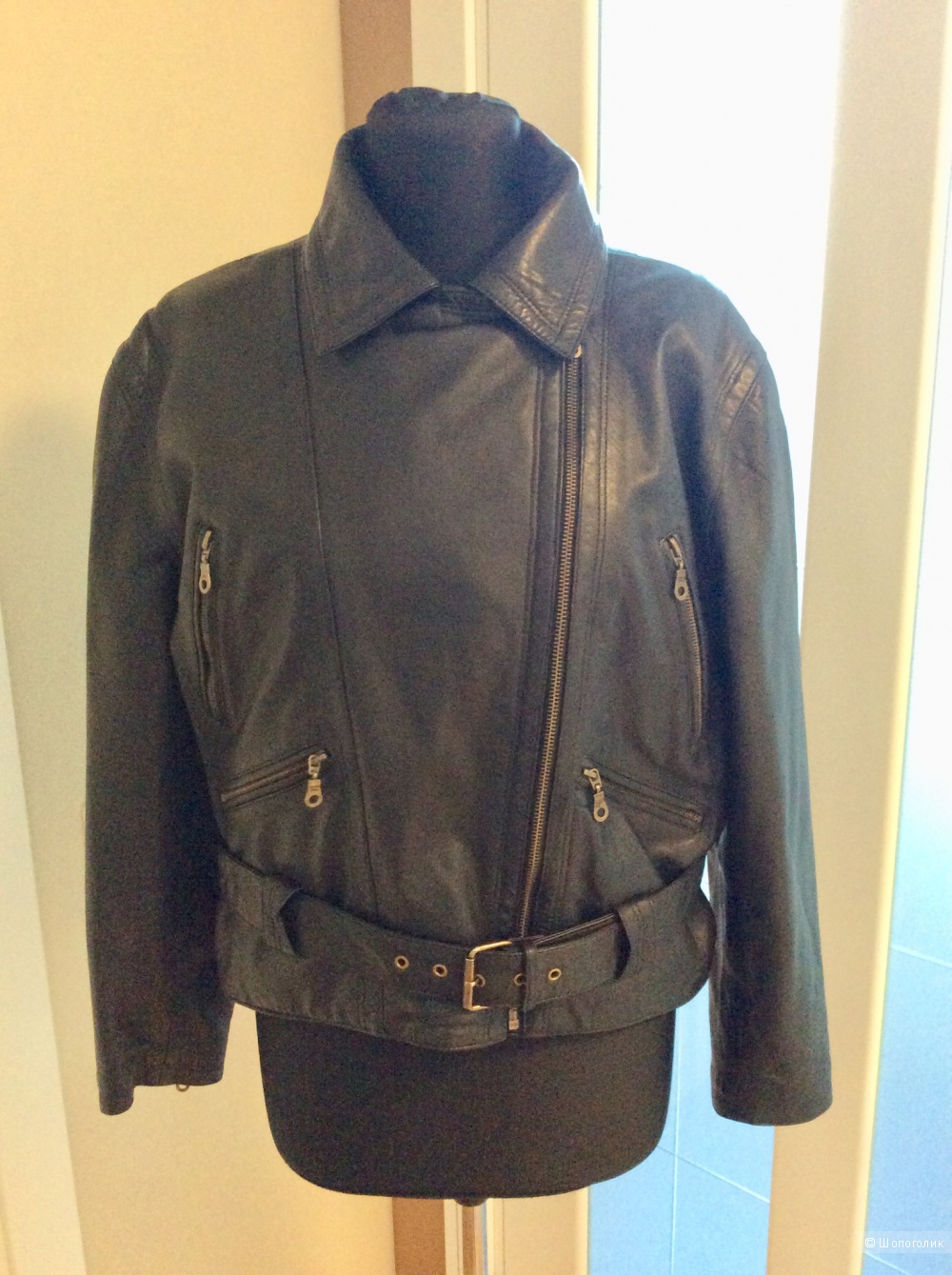 Кожаная куртка-косуха Leather Design р.40 (на 50)