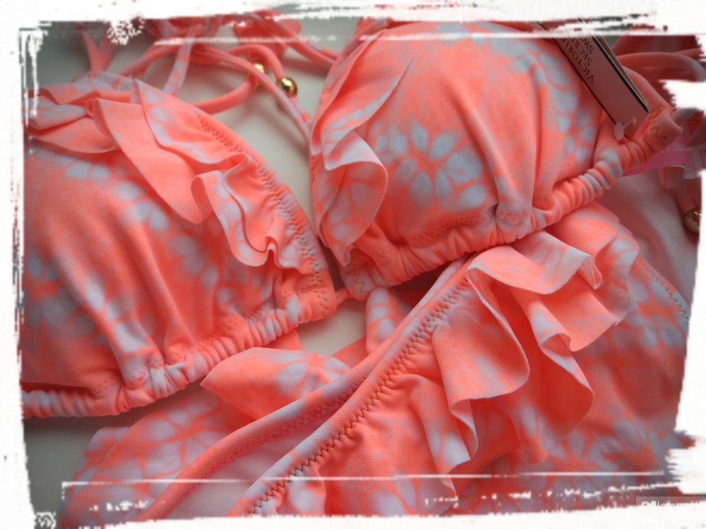 Купальник Victoria's secret верх Flounce Teeny Triangle Top размер M и плавки The Flounce Teeny Bikini размер М