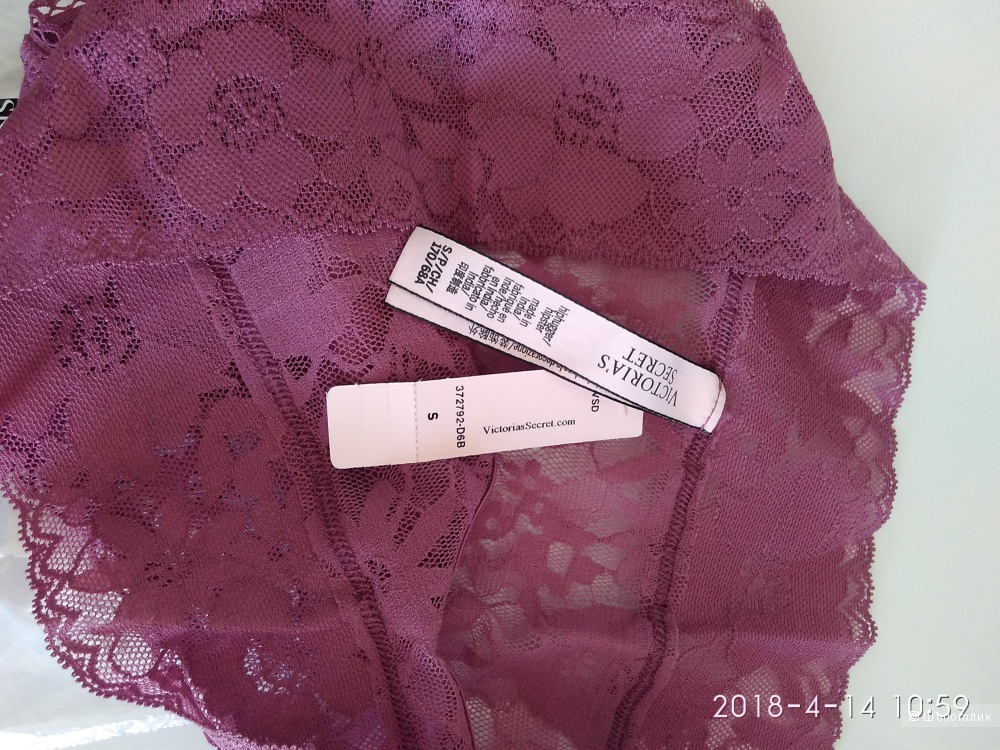 Кружевные трусики Victoria`s Secret маркировка S (комплект из 3х шт)