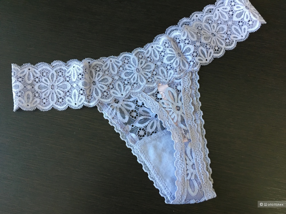 Кружевные трусики - стринги Victoria's Secret, размер S (сет из 2 штук)