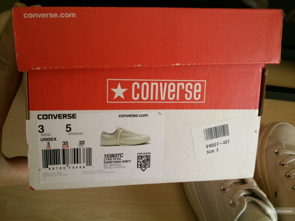 Converse Chuck Taylor All Star 70s Ox, кеды. Размер: UK3, EU35 (23 см по стельке, в реале).