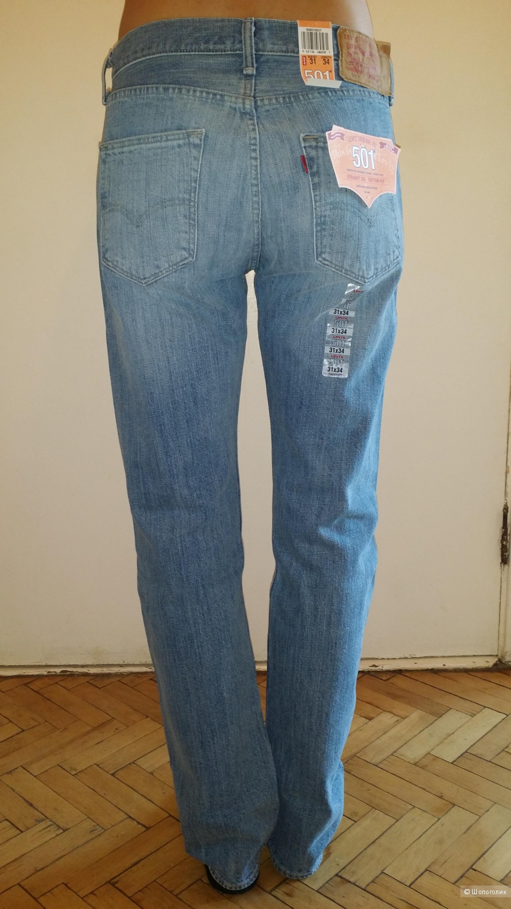 Мужские джинсы Levi's Men's 501 Original Fit Jeans Размер 31 х 34.