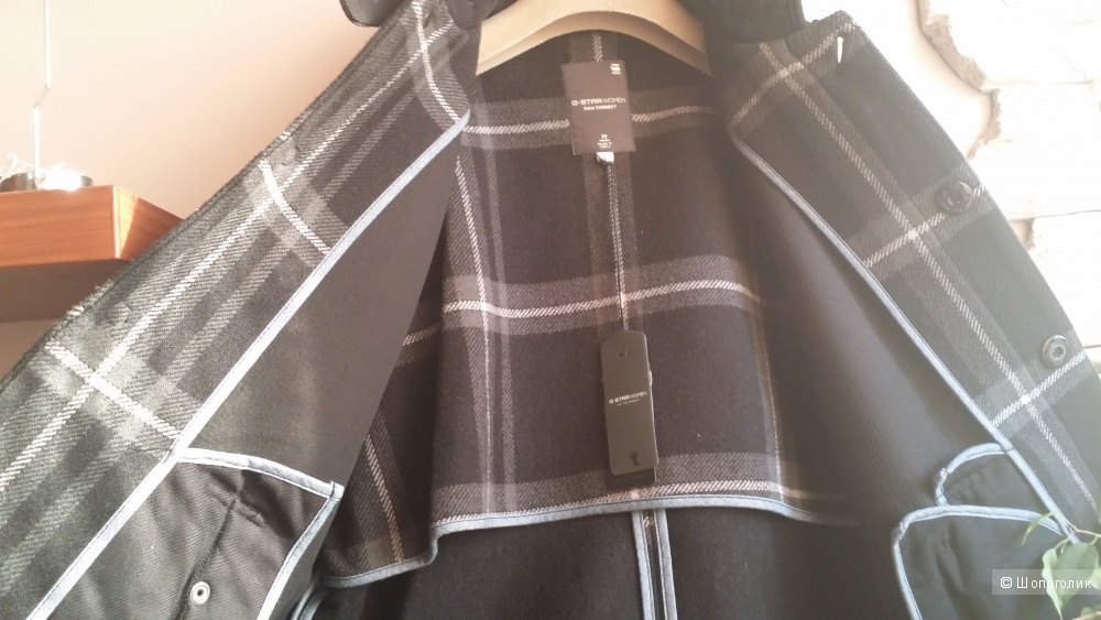 Пальто-кокон в клетку G Star Raw, S 42-44