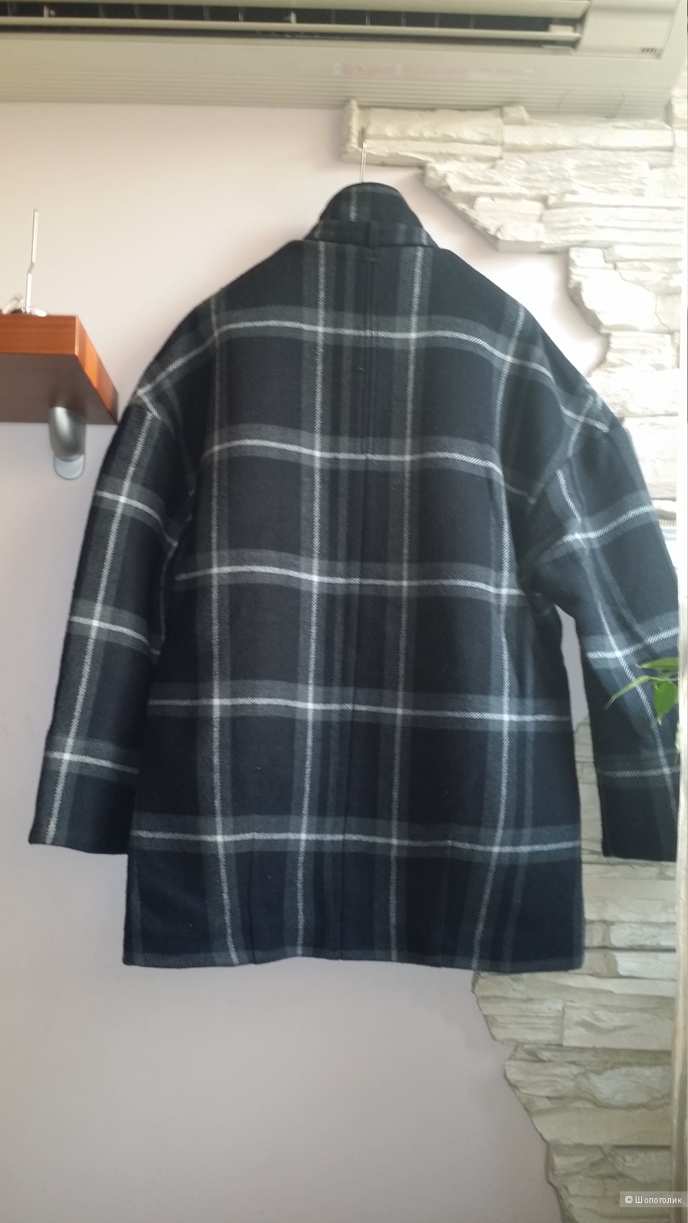 Пальто-кокон в клетку G Star Raw, S 42-44