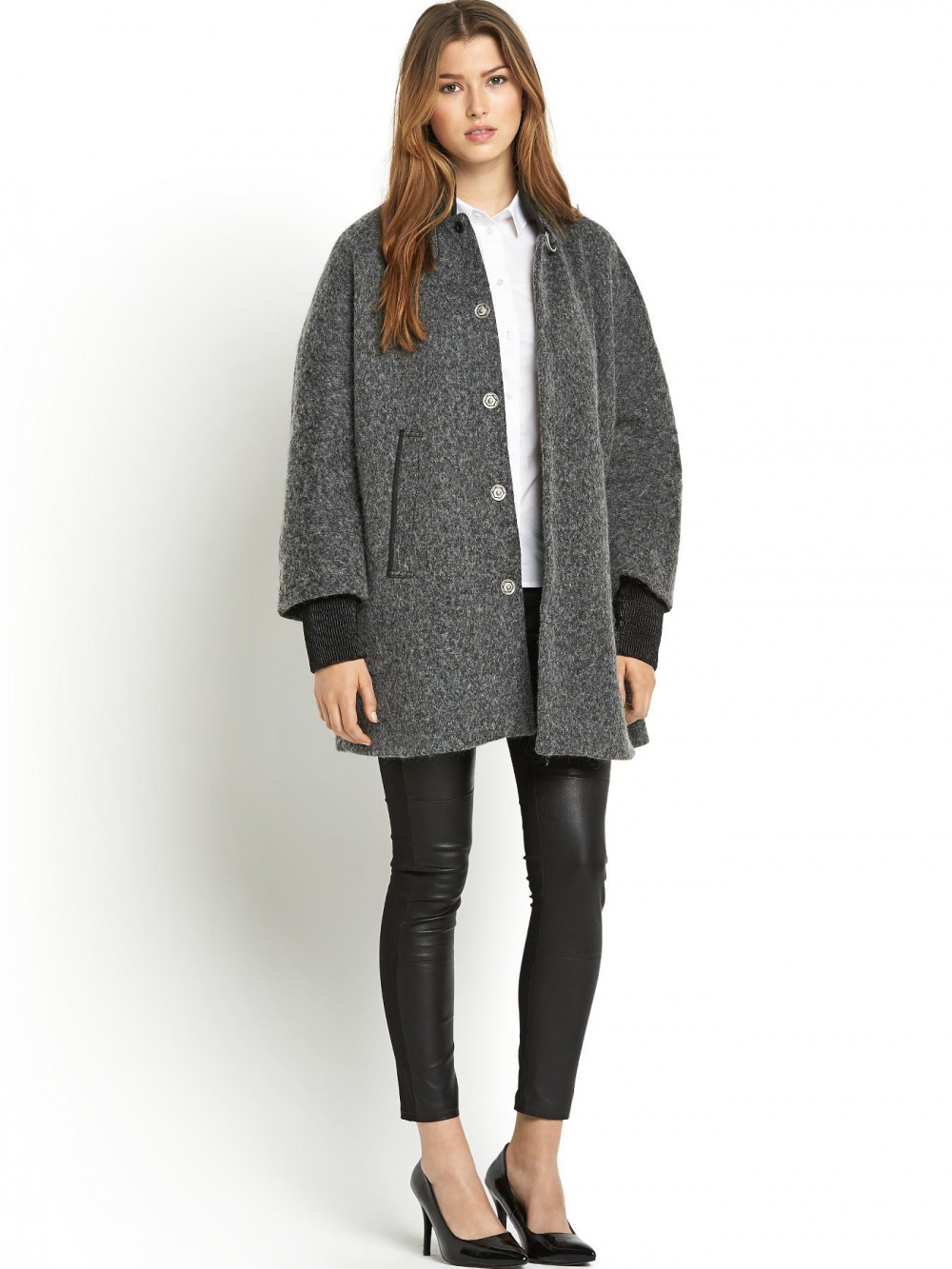 Пальто-кокон в клетку G Star Raw, S 42-44