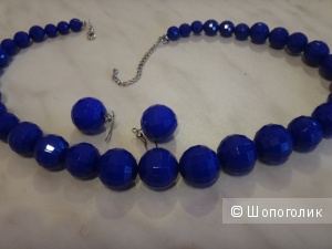 Комплект серьги + бусы