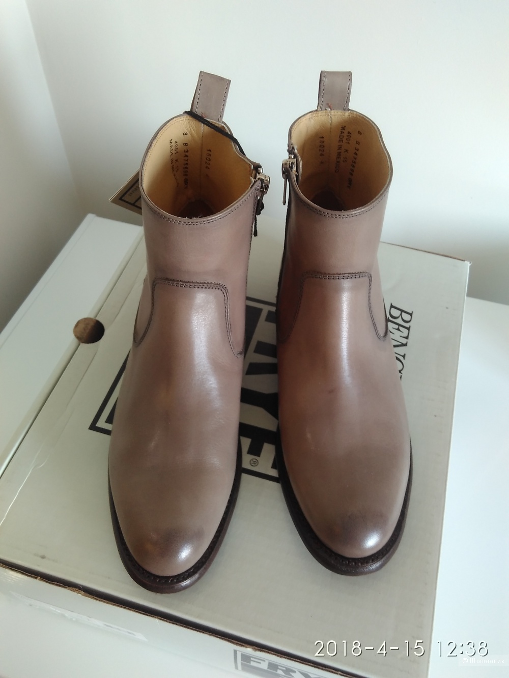 Ботинки кожаные The FRYE Company 38 размер