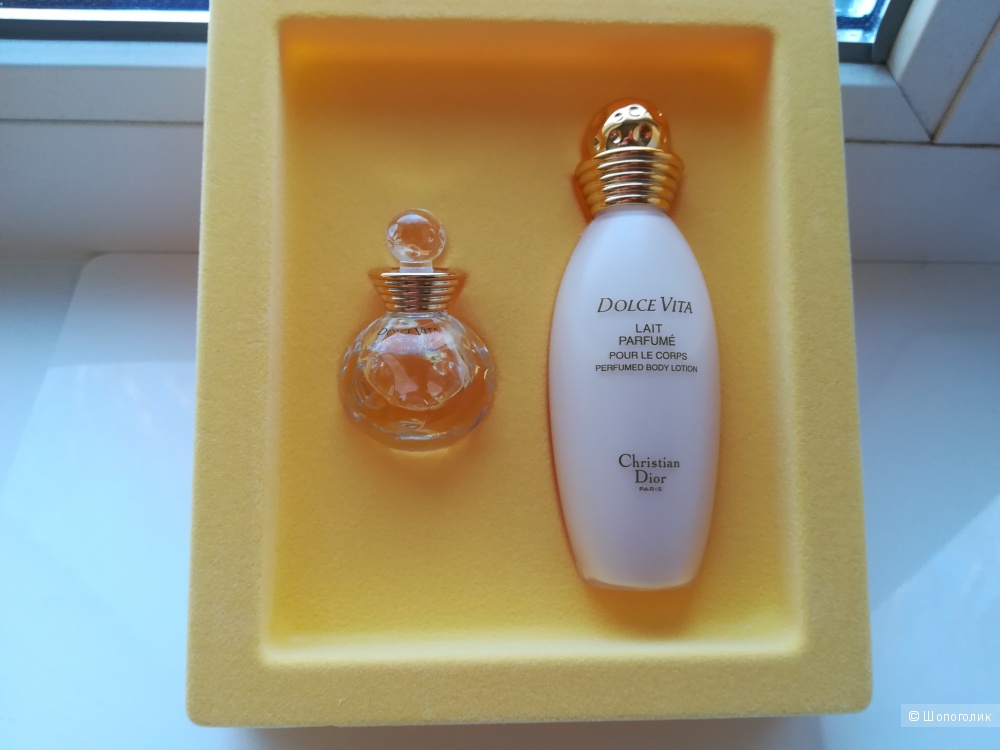 Миниатюрный набор Dolce Vita Dior - 5 мл. EDT+30 мл парфюмированное молочко.