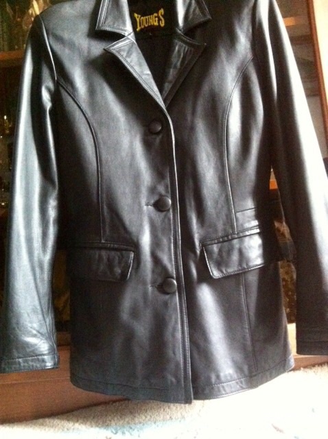 Кожаная куртка (пиджак) Young'S на размер 46-48