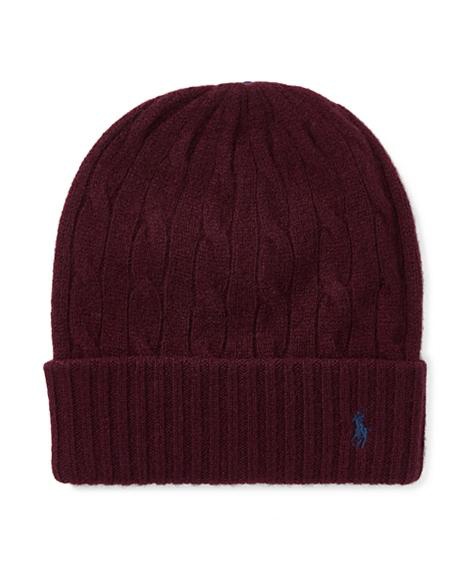 Cable Wool-Cashmere Hat, Ralph Lauren, one size