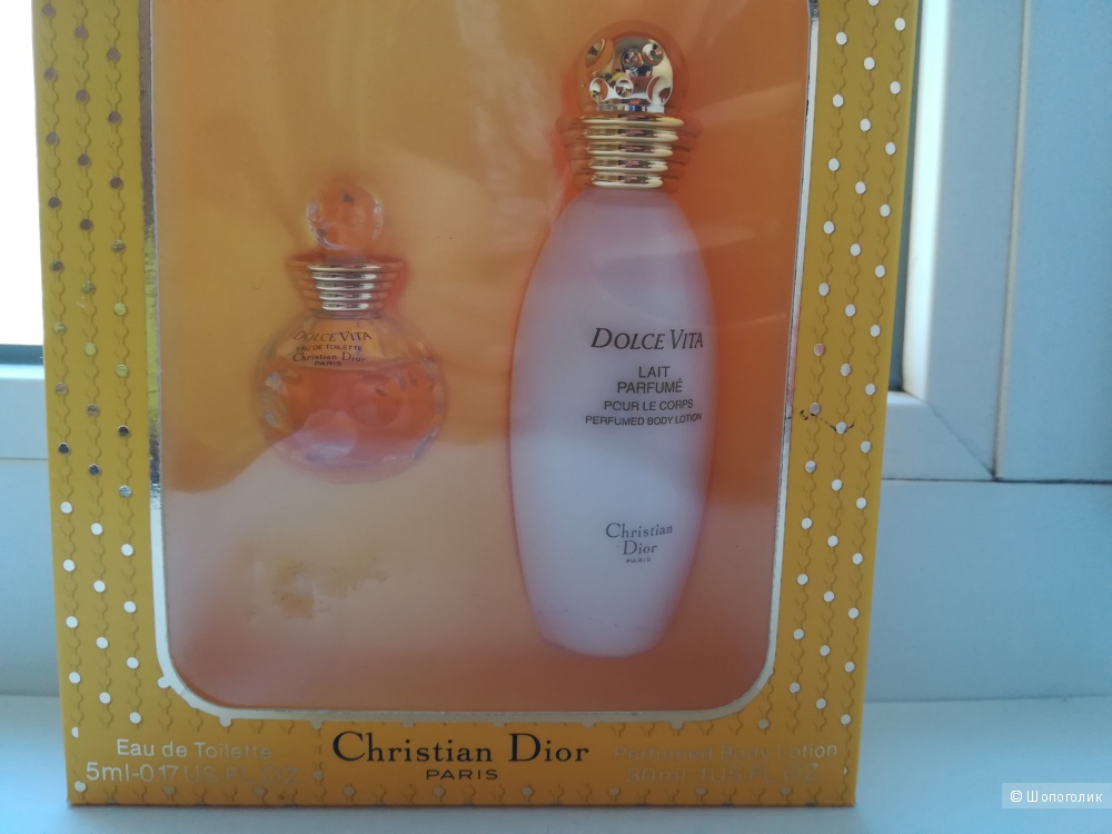 Миниатюрный набор Dolce Vita Dior - 5 мл. EDT+30 мл парфюмированное молочко.