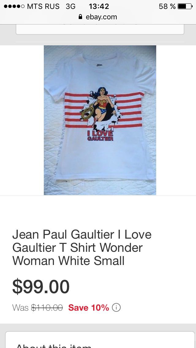 Футболка Jean Paul Gaultier ,размер  S