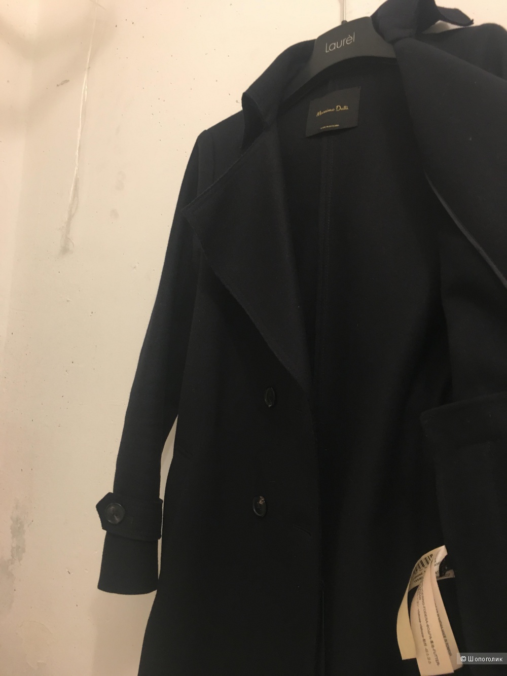 Шерстяное пальто-тренч, massimo dutti, S-XS