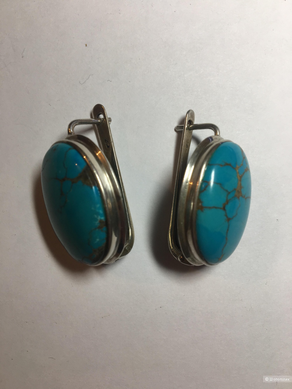 Серьги с бирюзой