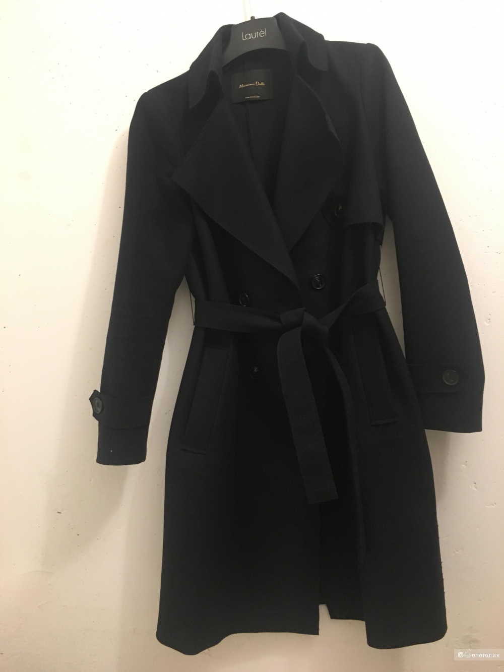 Шерстяное пальто-тренч, massimo dutti, S-XS