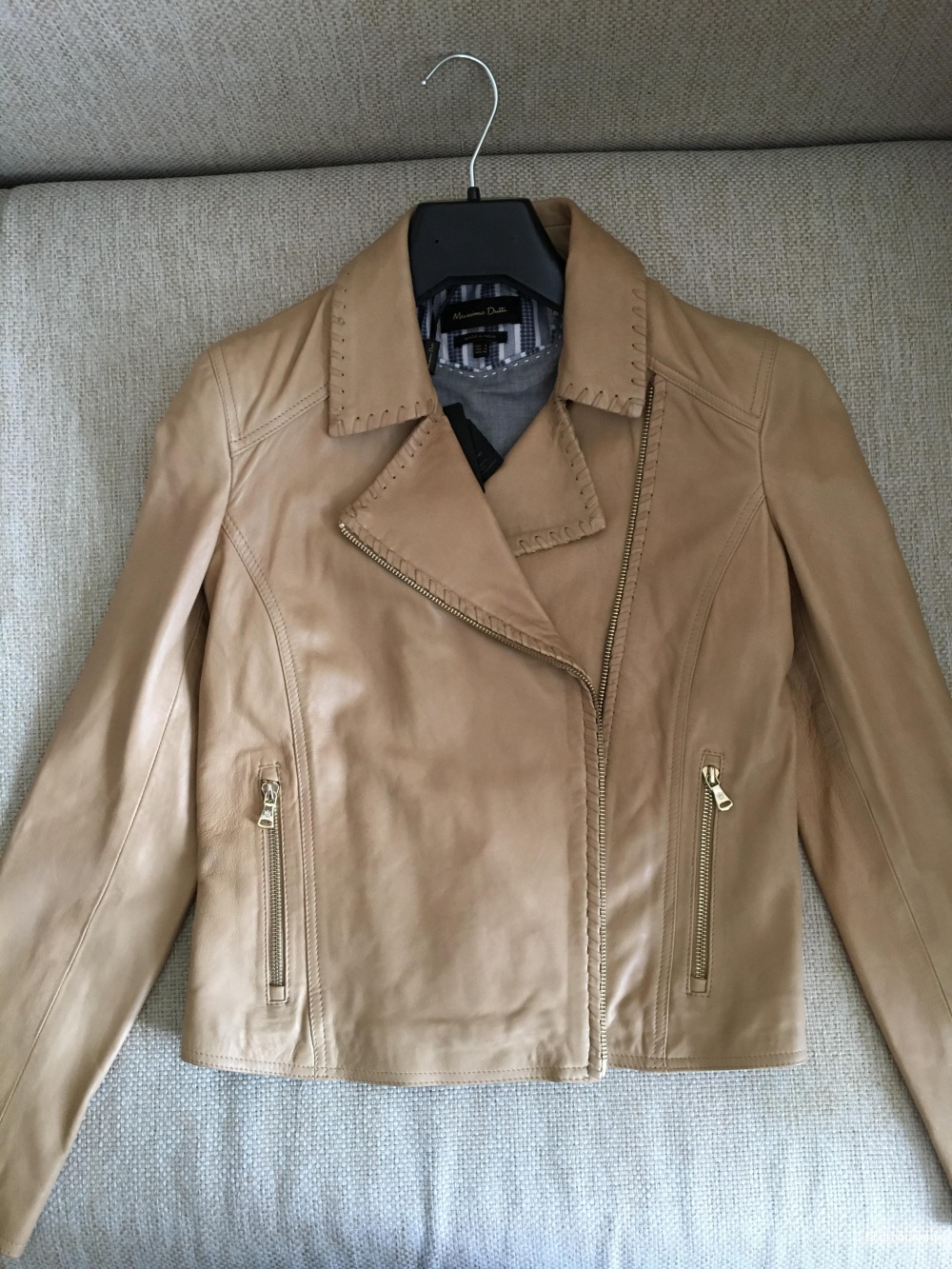 Кожаная куртка Massimo Dutti, размер s