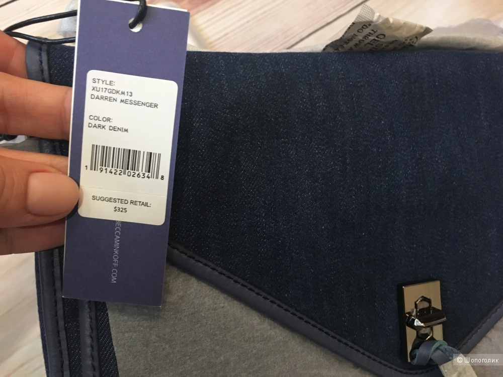 Сумка Rebecca Minkoff, джинс+кожа