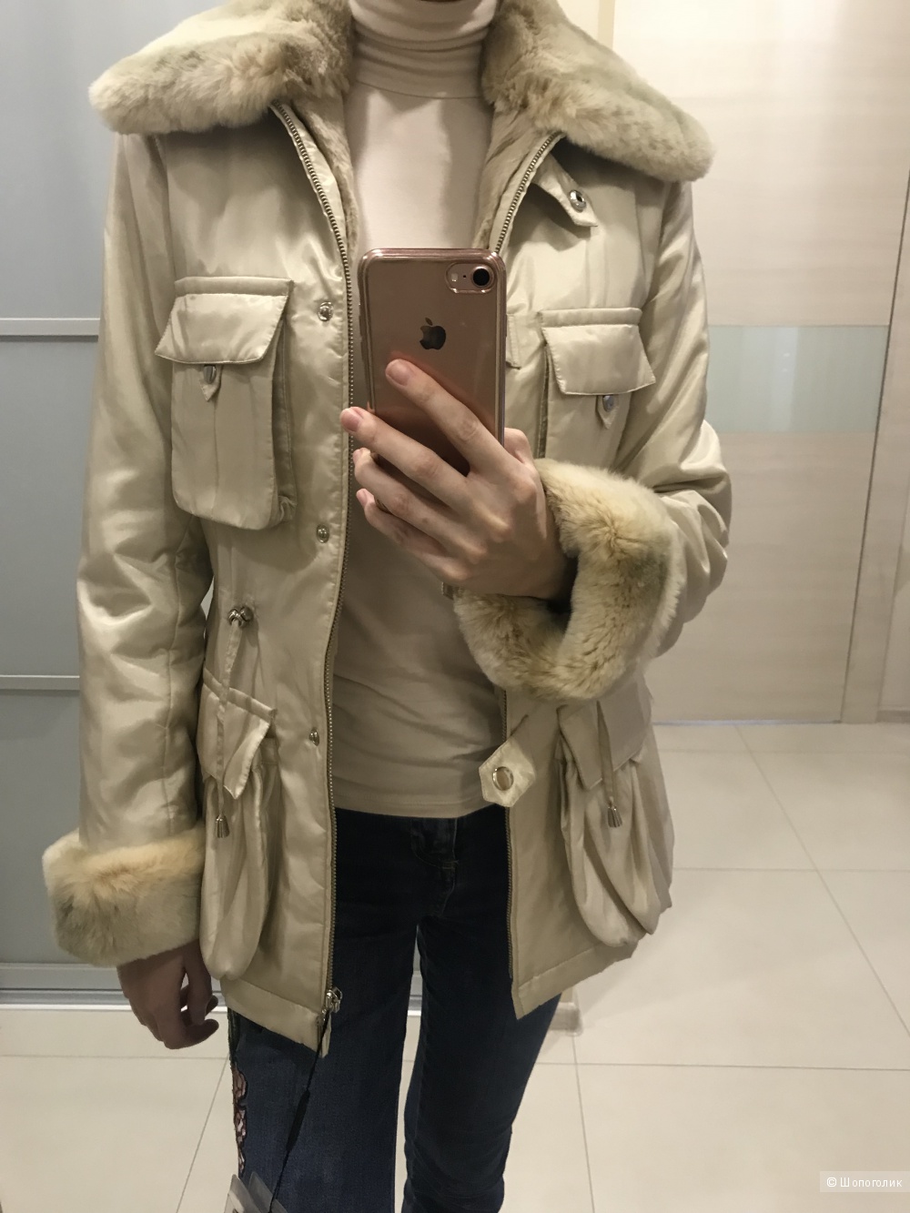 Куртка с натуральным мехом, Skinn Wille, размер 40-42