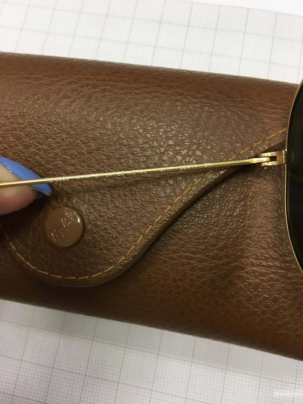 Очки Ray Ban RB3025 Aviator large metal, размер 58