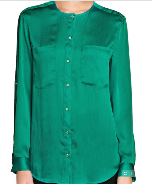 Фактурная блузка с атласным блеском Манго 42-44