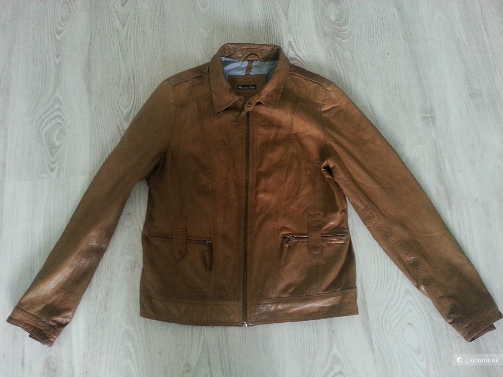 Кожаная куртка Massimo Dutti размер S