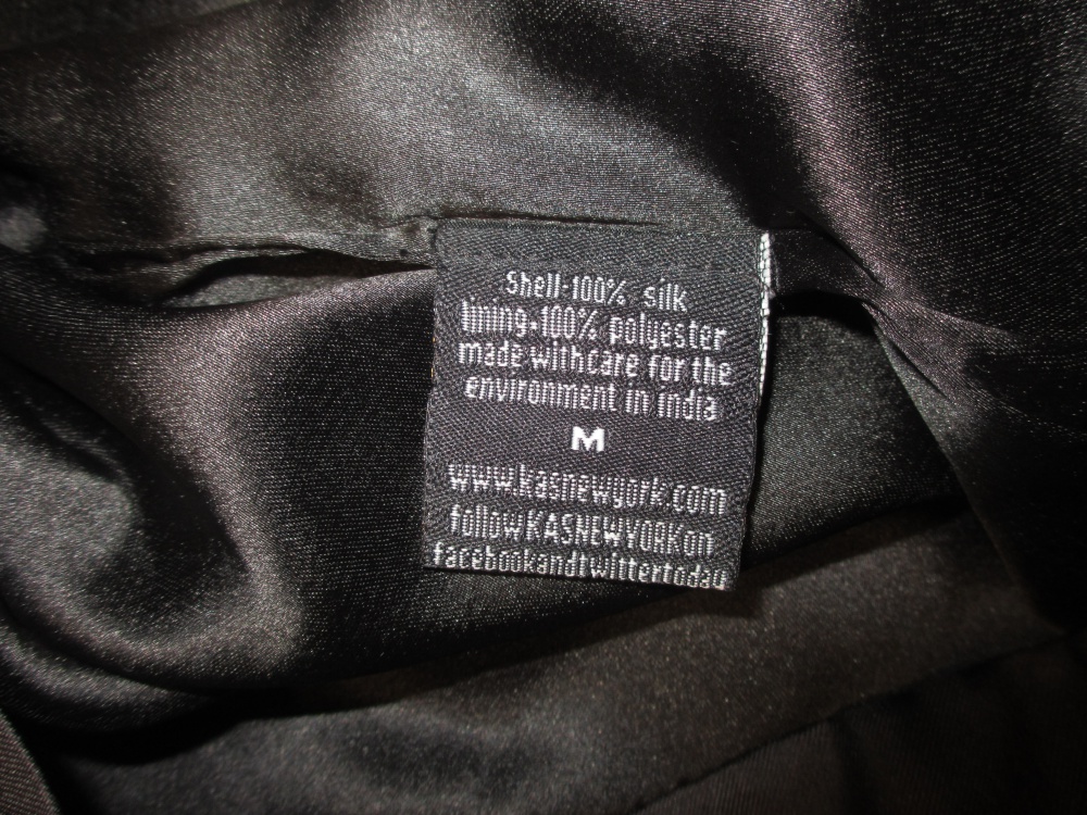 Черное шелковое платье, размер м