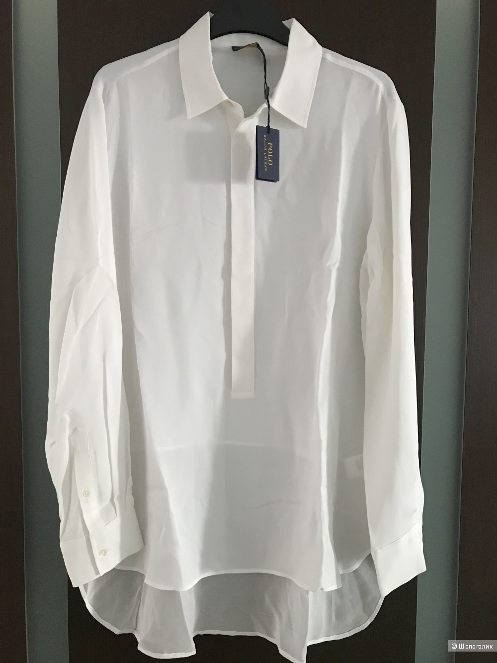 Рубашка из 100 % шелка RALPH LAUREN размер XL