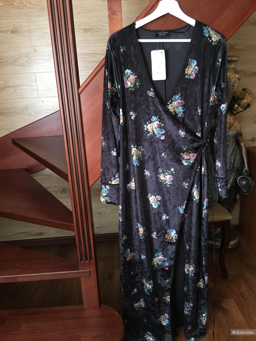 Бархатное кимоно Zara, размер Л