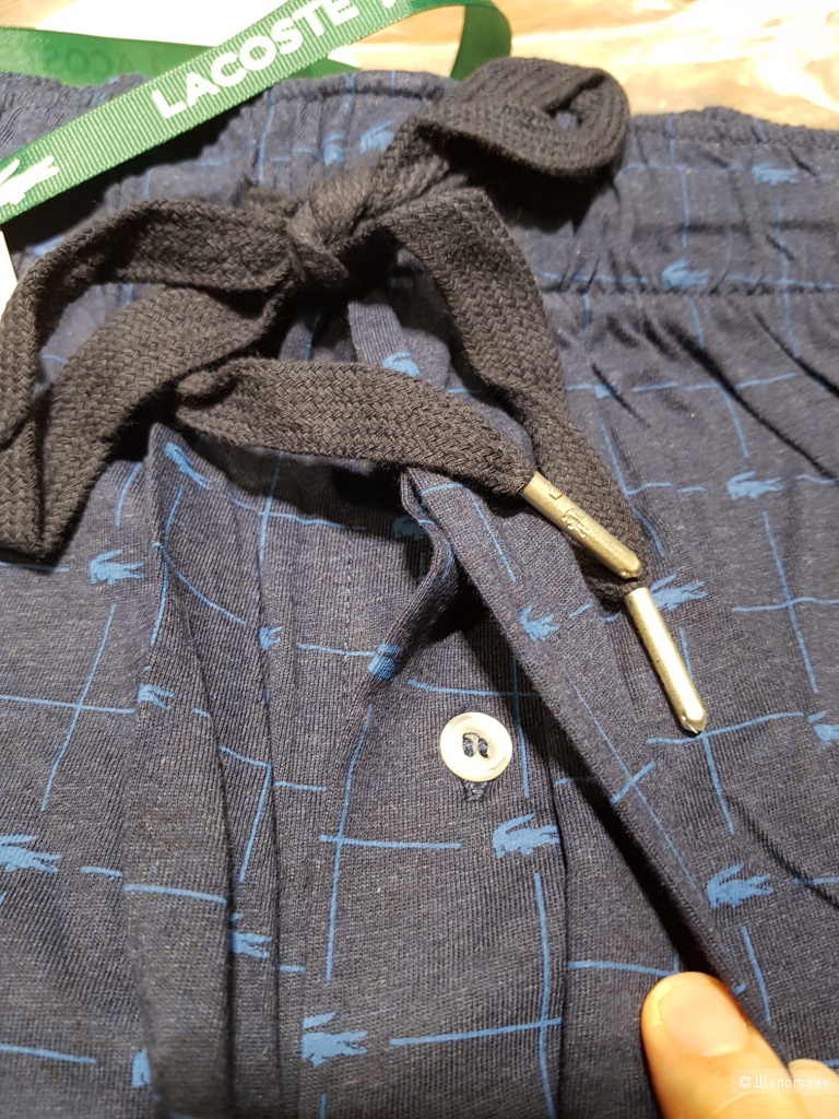 LACOSTE мужской домашний костюм футболка+штаны р. XL