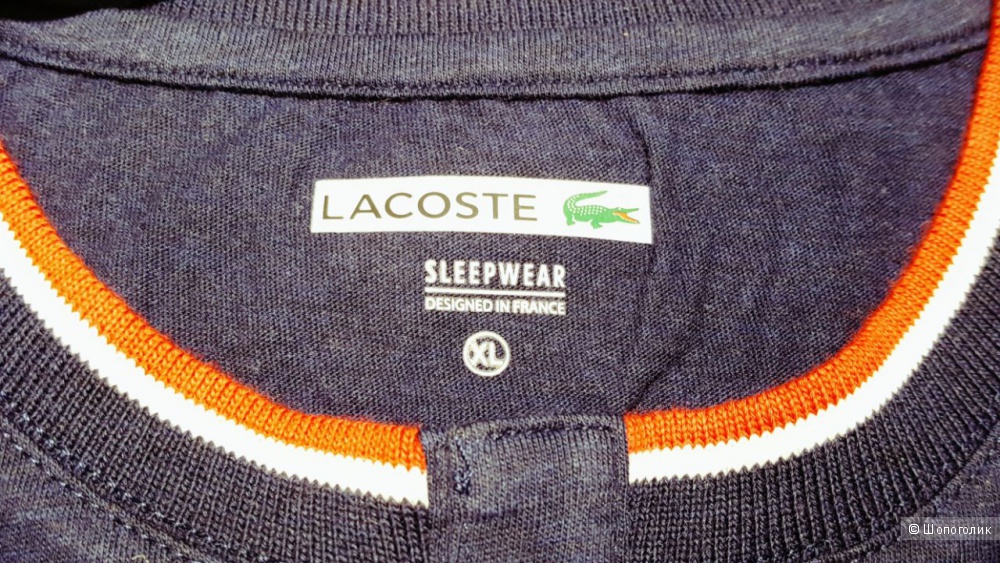 LACOSTE мужской домашний костюм футболка+штаны р. XL