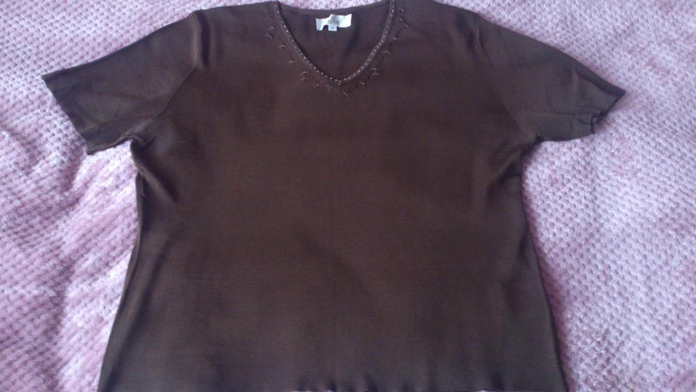 Кофта = футболка SILK & CASHMERE, размер ХL = 50-52-54 (рос) на рост до 164