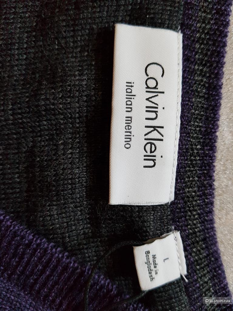 CALVIN KLEIN мужской пуловер из мериносовой шерсти р.L