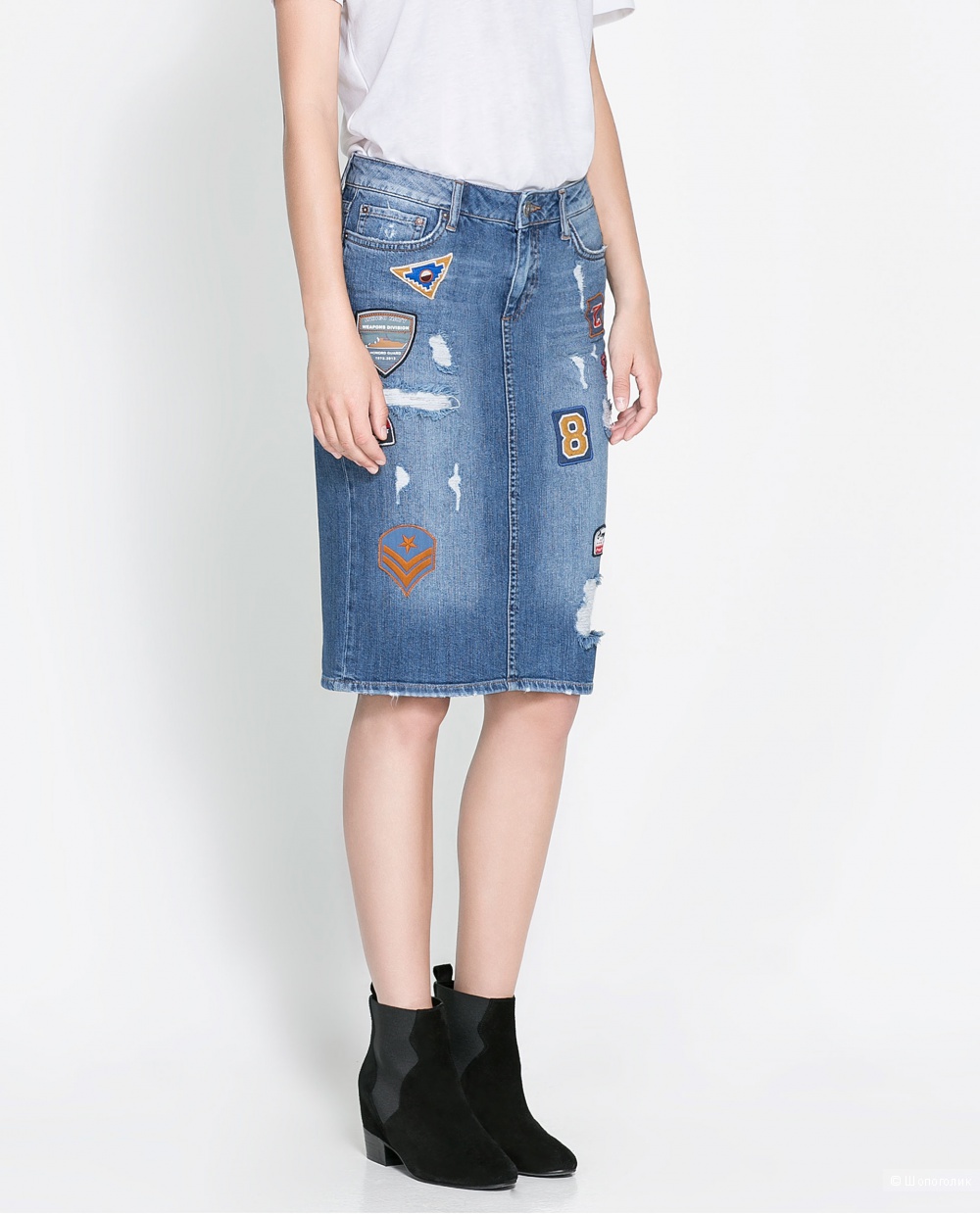 ZARA джинсовая юбка размер S