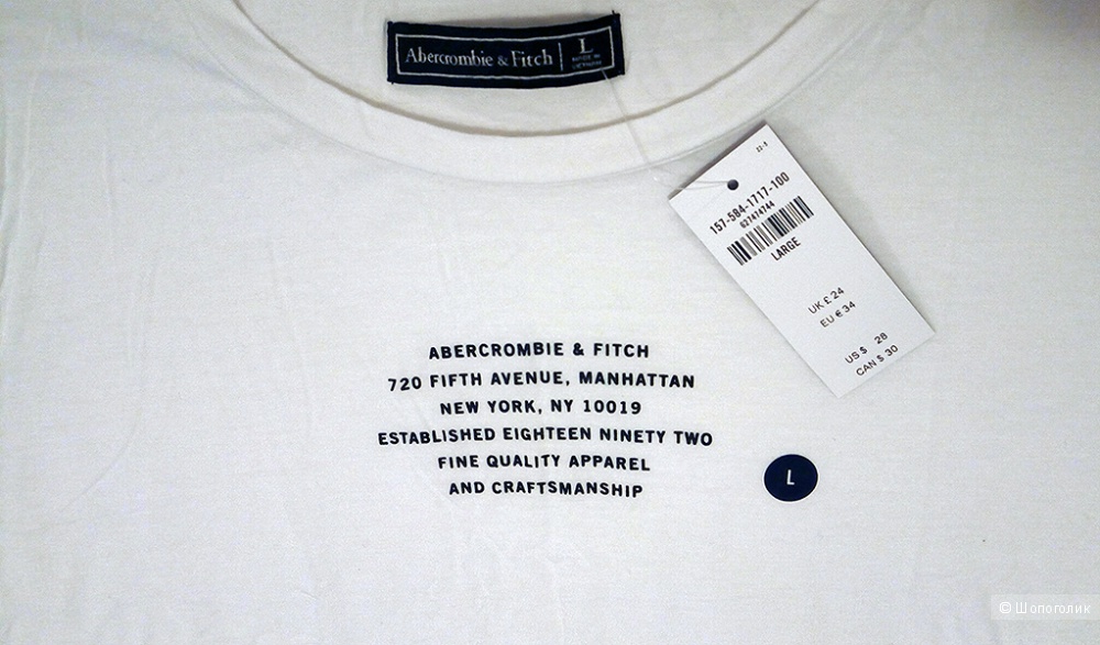 Футболка Abercrombie and Fitch, размер 46-48 (L)