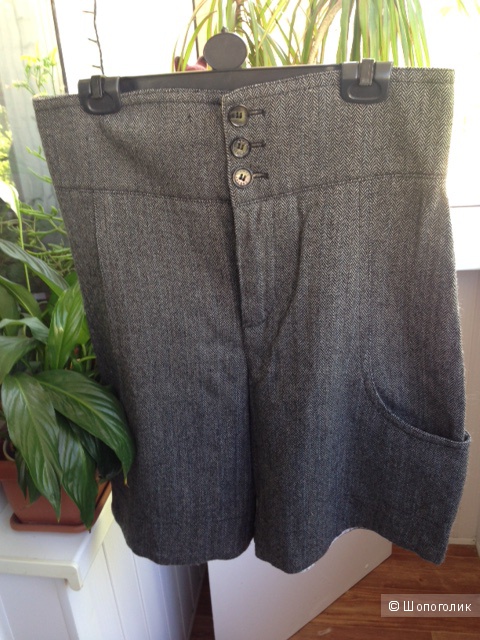 Шерстяные шорты с завышенной талией Marc by Marc Jacobs (44-46 размер)
