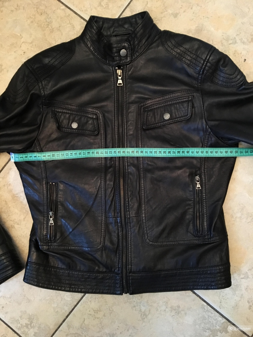 Кожаная куртка Tommy Hilfiger, размер американский 10