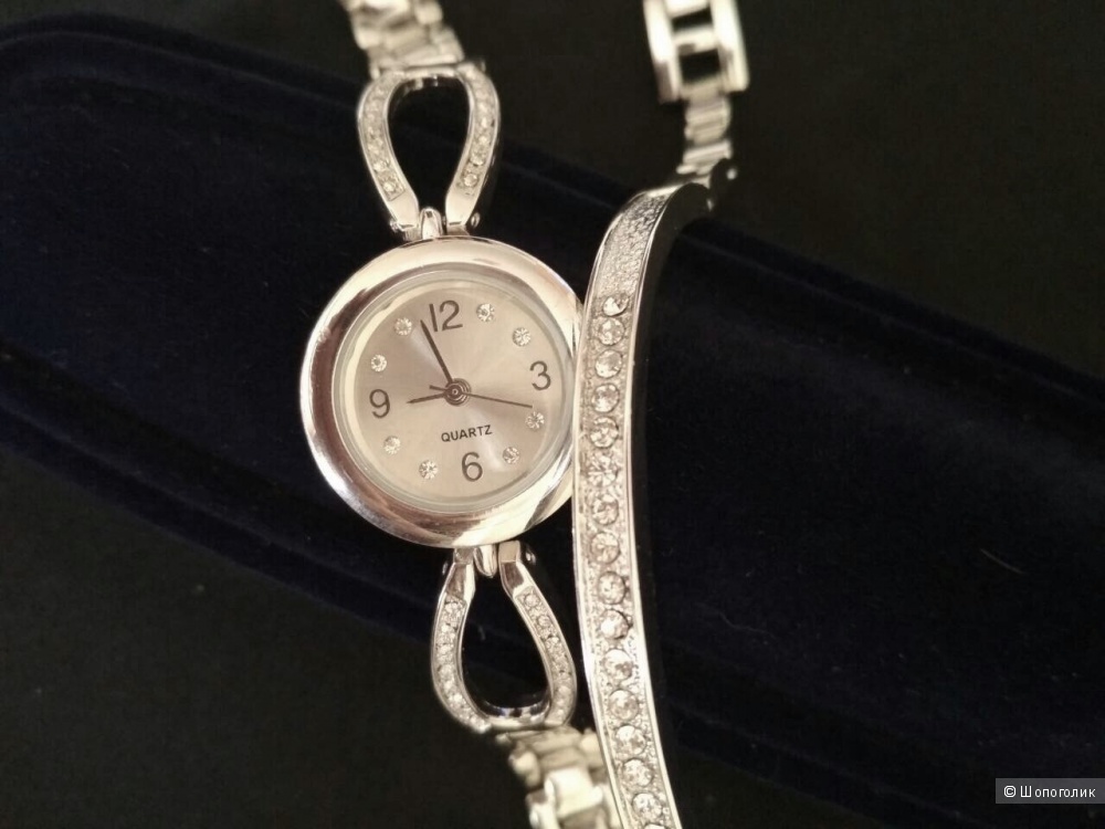 Комплект часы с браслетом , one size