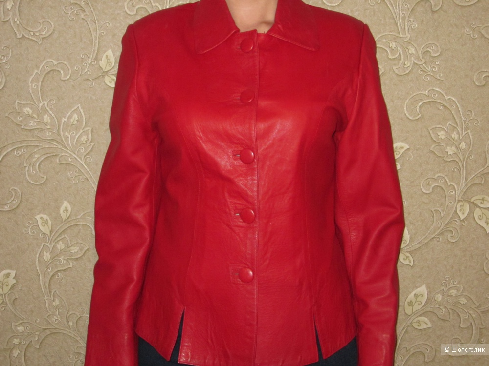 Кожаный пиджак, размер S ( рус. 42)