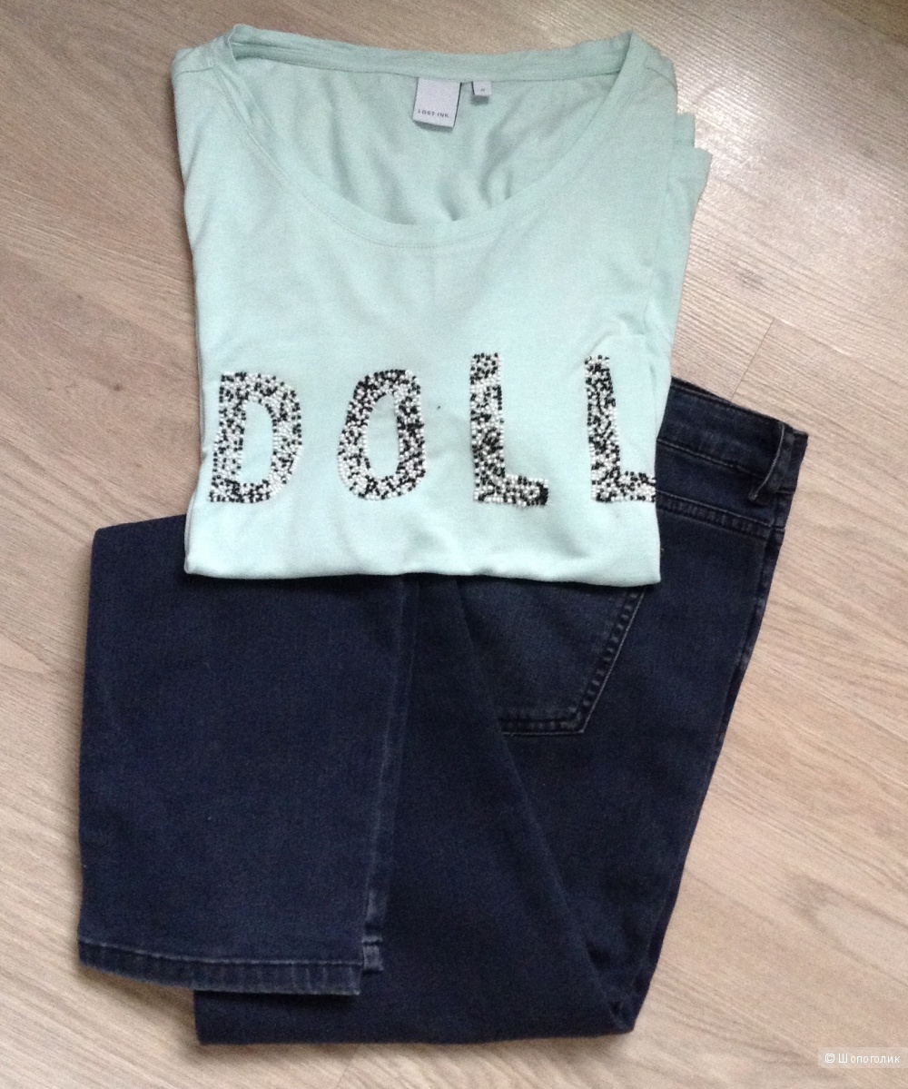 Комплект футболка Lost ink размер 46-48, джинсы ASOS размер 30 (48)