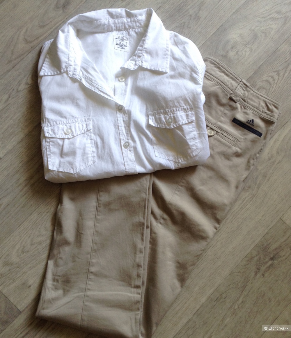 Комплект рубашка H&M размер 48, брюки adidas Stella McCartney размер 48
