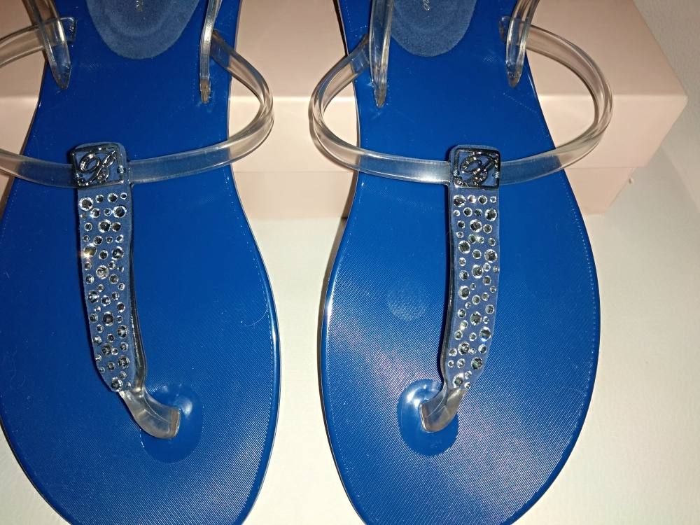 Босоножки  Miss Blumarine, синие, размер 38, на длину стопы до 25 см