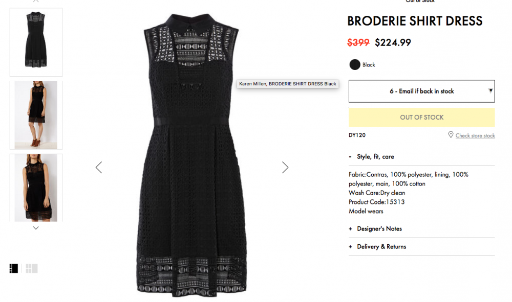 Кружевное платье Karen Millen, UK8