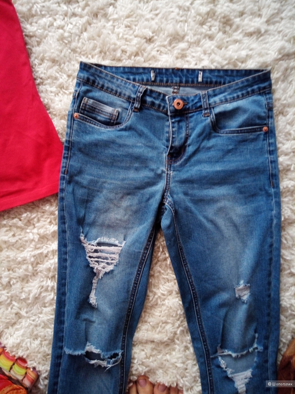 Комплект из джинс  Denim Co  и топа, размер s(m).