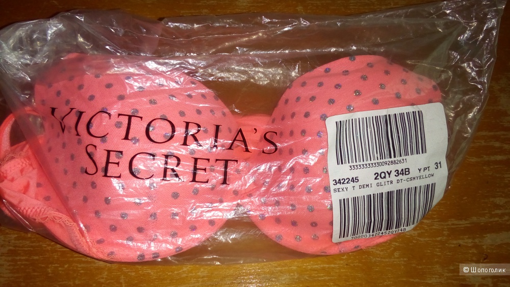 Бюстгальтер Victoria's Secret Demi Bra 34B на 75В Neon Nectar Glitter Dot (2QY)