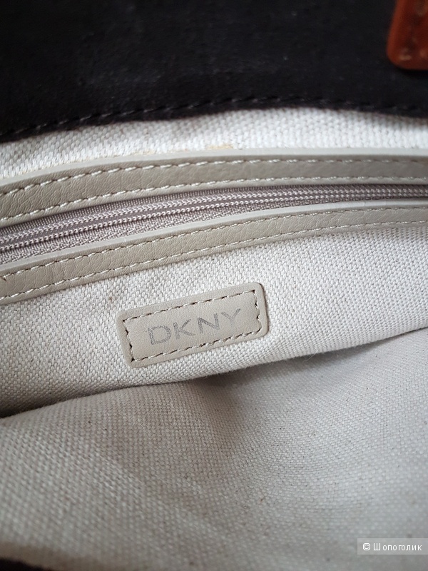 Сумка DKNY из текстиля и натуральной кожи